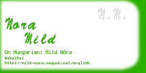 nora mild business card